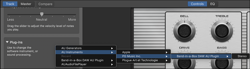 GarageBand - Smart controls